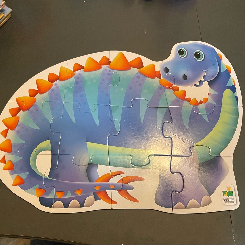 Floor Puzzle Blue Dinosaur Puzzle 12 pieces